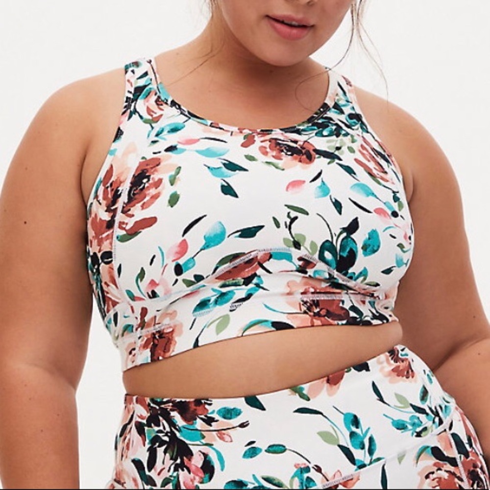 COPY - TORRID Size 3 Floral Longline Sports Bra P…